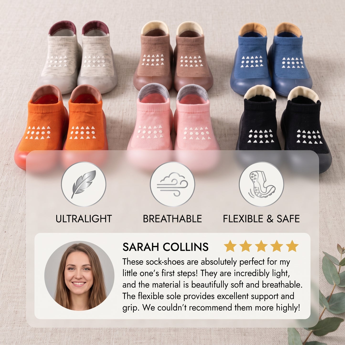Baby Sock Shoes – Lightweight & Breathable First Walking Shoes
