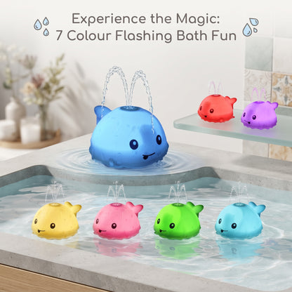 Light-Up Whale Bath Toy with Automatic Water Spray for Babies