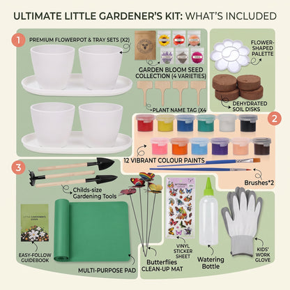 Paint, Plant & Grow Gardening Kit for Kids (Everything included)
