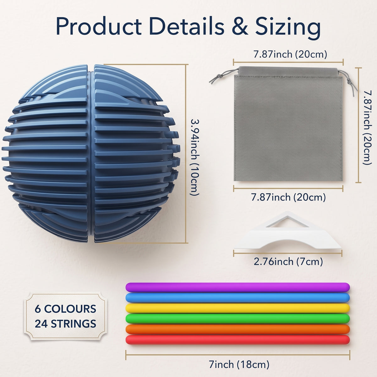 3D Sensory Activity Ball with 24 Colourful Strings