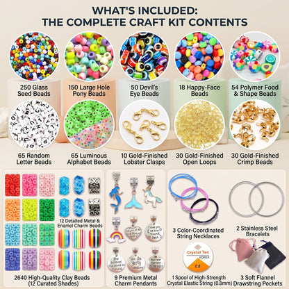 3400-Piece DIY Bracelet Making Kit for Kids