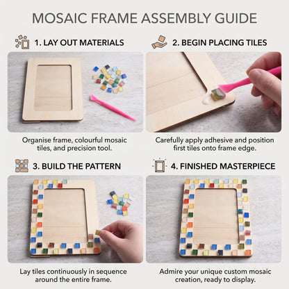 DIY Mosaic Photo Frame Craft Kit for Kids