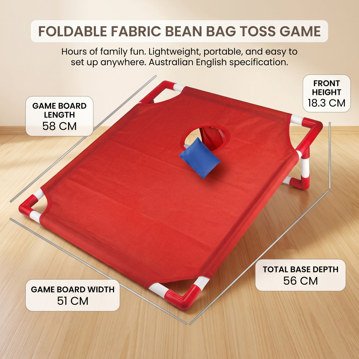 2-in-1 Cornhole & Bean Bag Toss Game for Kids