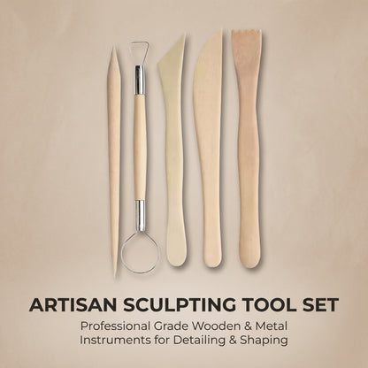 Kids Air Dry Clay Kit – 6 Colours with Sculpting Tools
