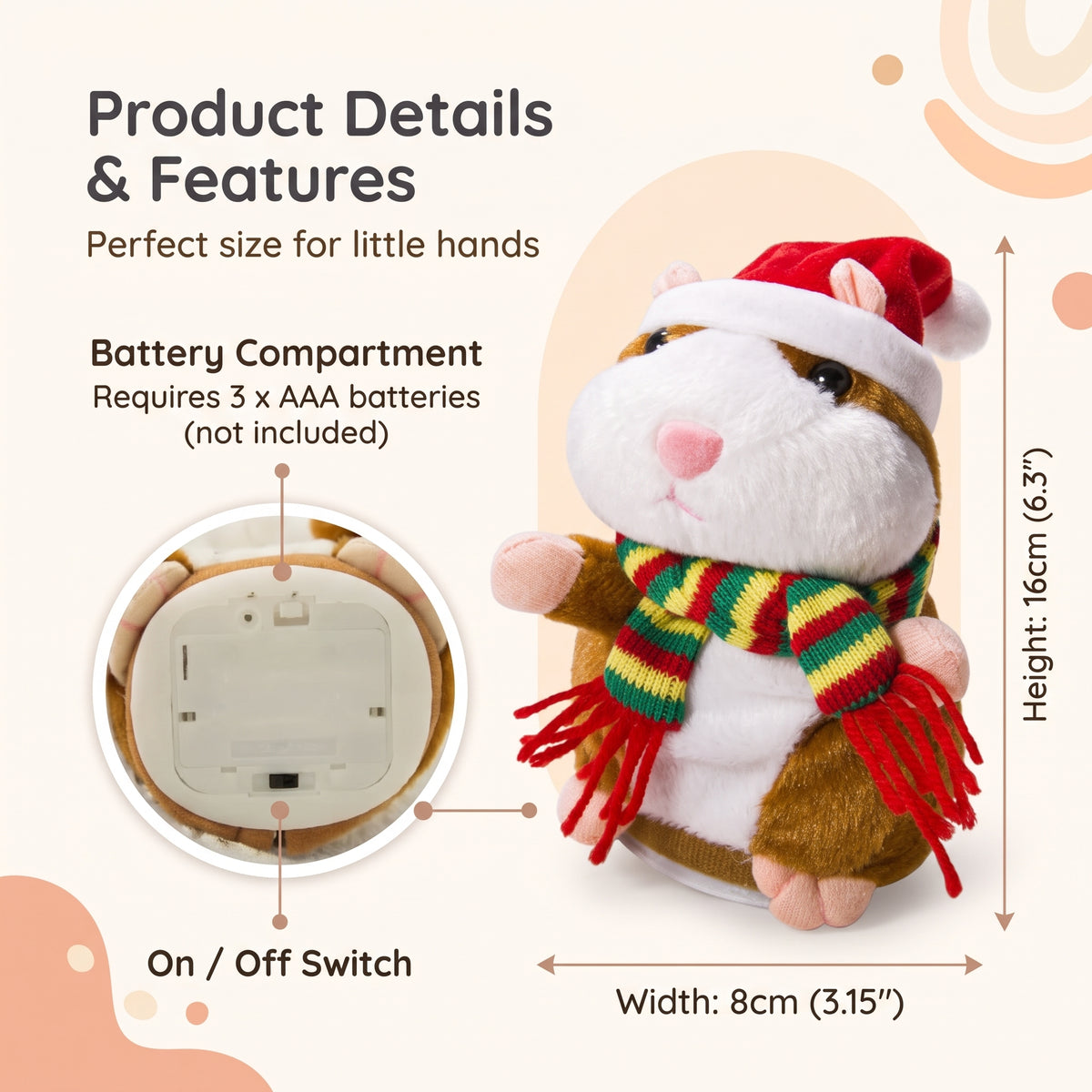 Interactive Talking Hamster Toy
