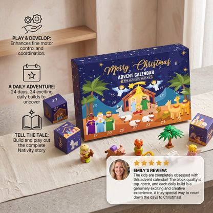 Christmas Nativity Building Blocks Advent Calendar for Kids