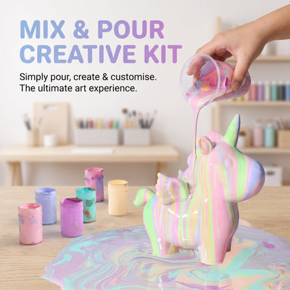 Unicorn Paint Pouring Art Kit for Kids