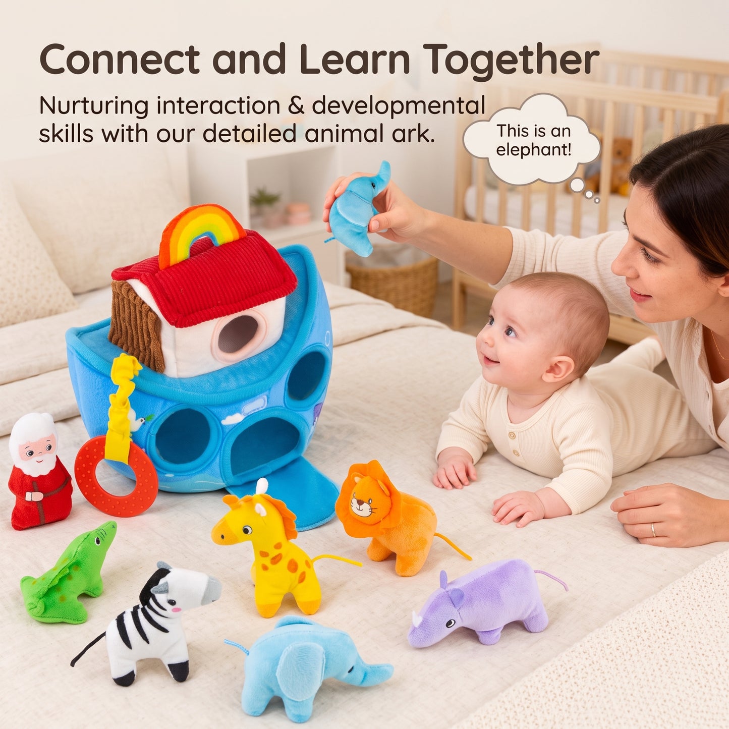 Noah’s Ark Sensory Toy with Plush Animals