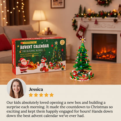 Christmas Tree Building Blocks Advent Calendar for Kids