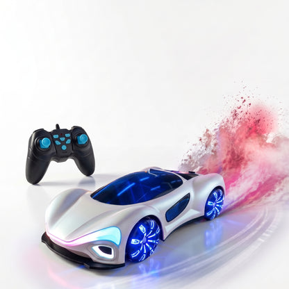 Remote Control Drift Car with LED Lights & Spray Effect