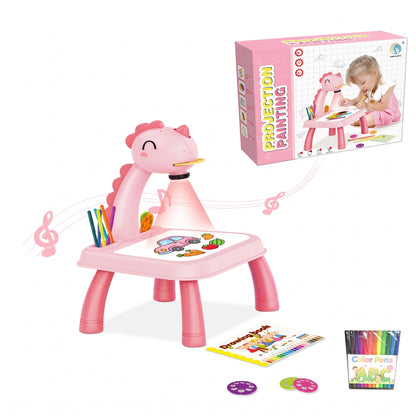 Kids Dinosaur Drawing Projector Table
