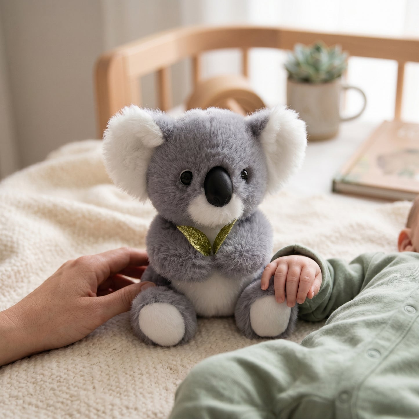Koala Plush Toy with Leaf