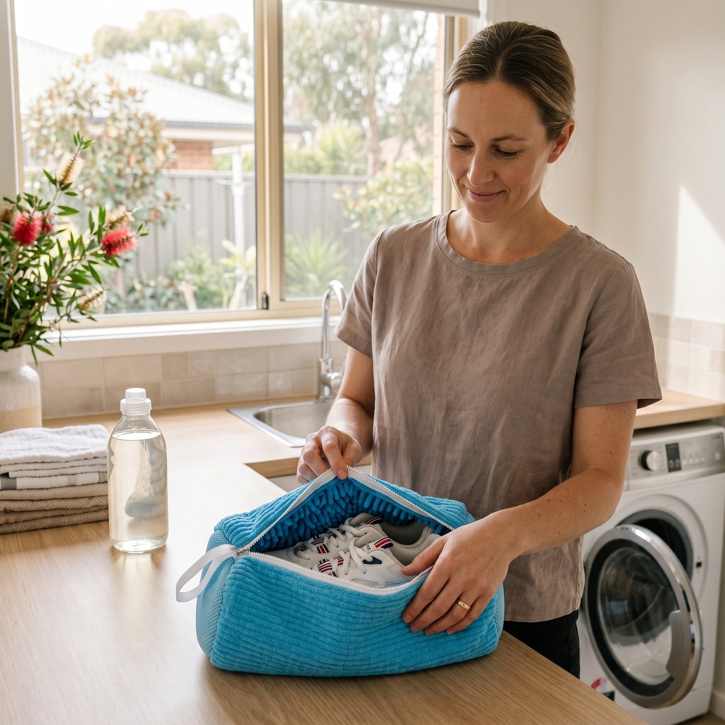 Chenille Shoe Washing Bags