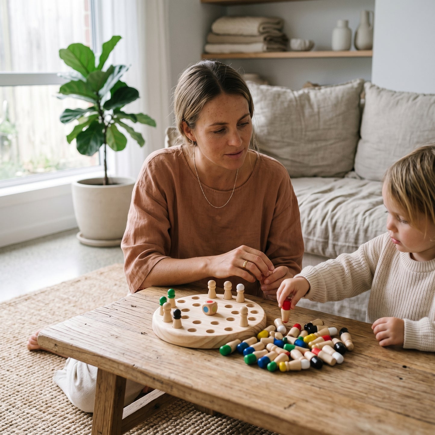 Wooden Memory Chess Game