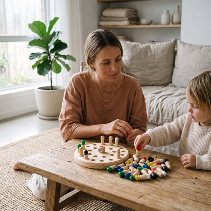 Wooden Memory Chess Game