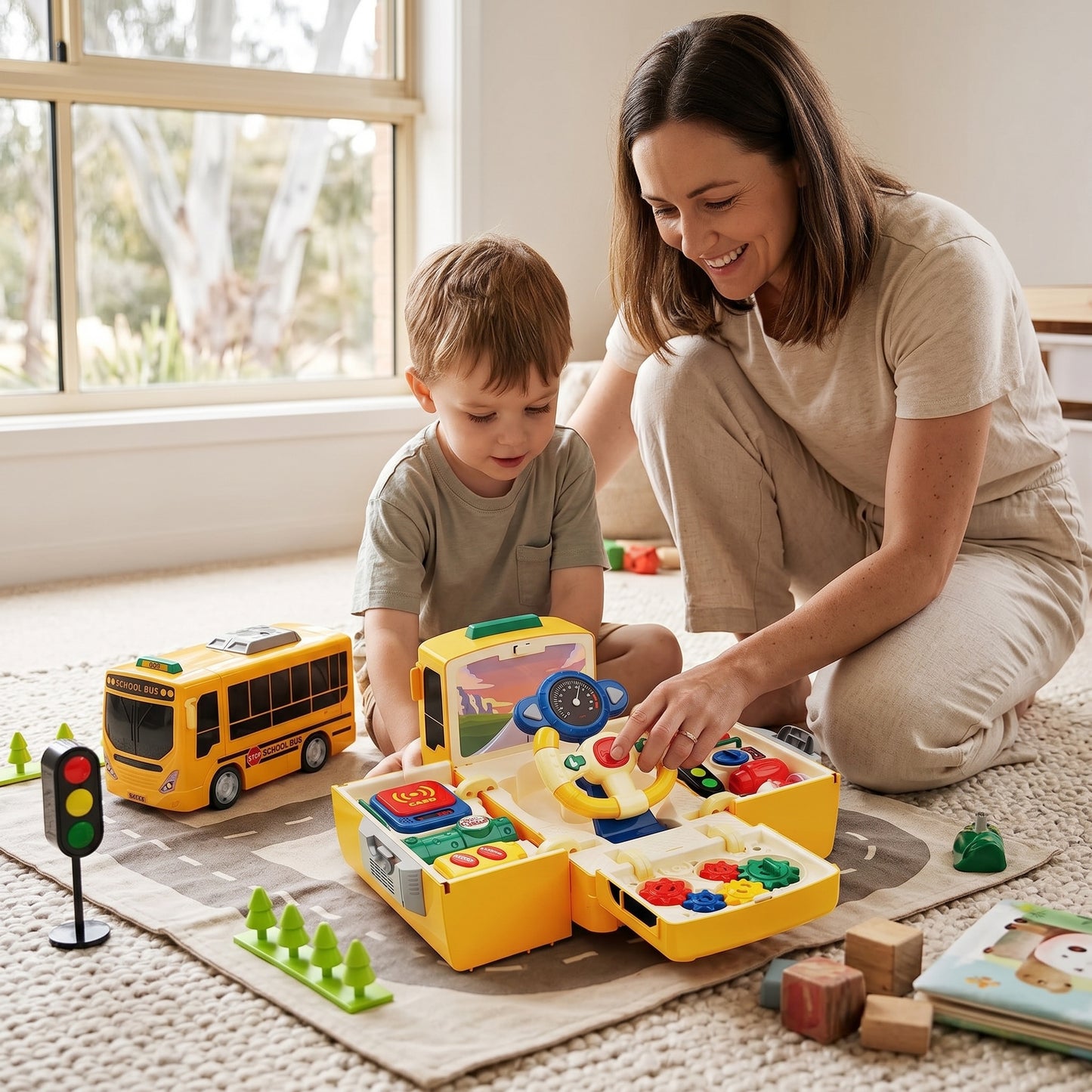 Interactive School Bus Driving Toy