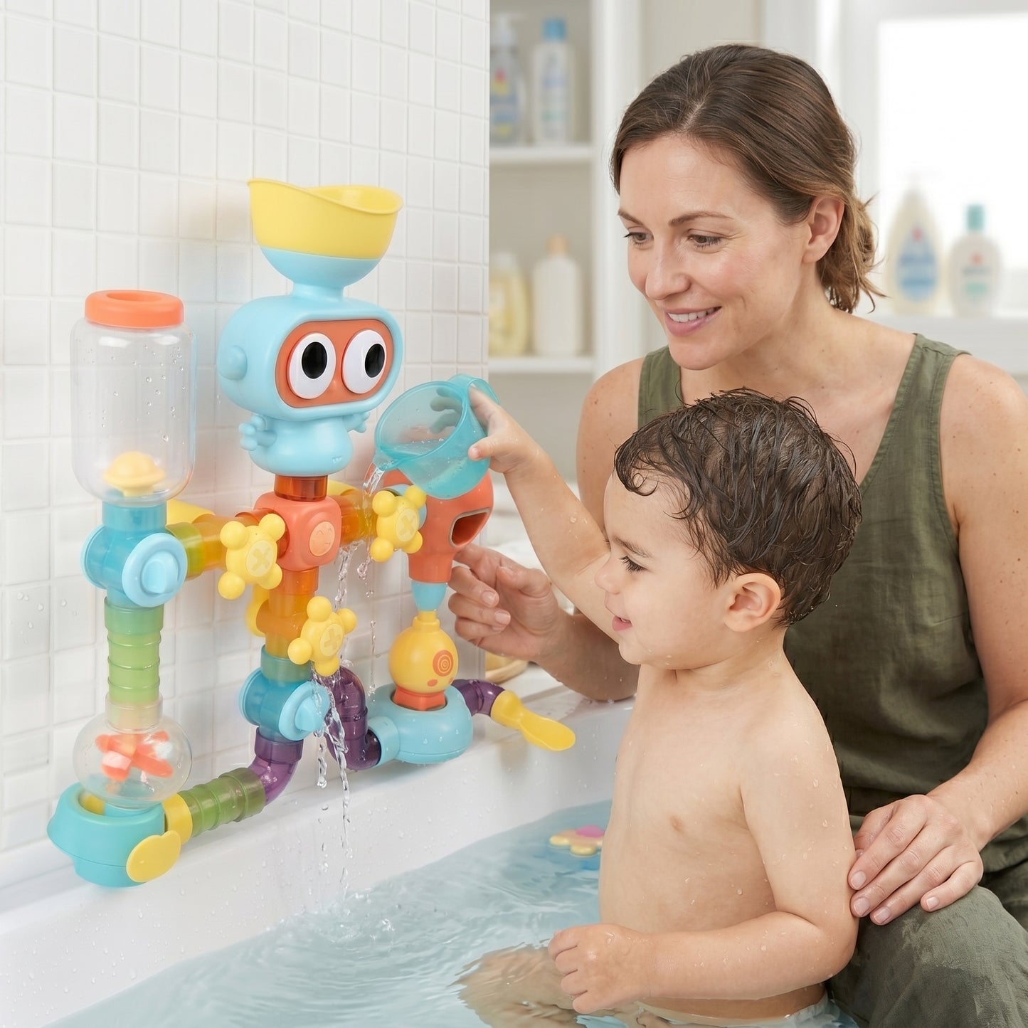 DIY Bath Water Pipe Toy Set