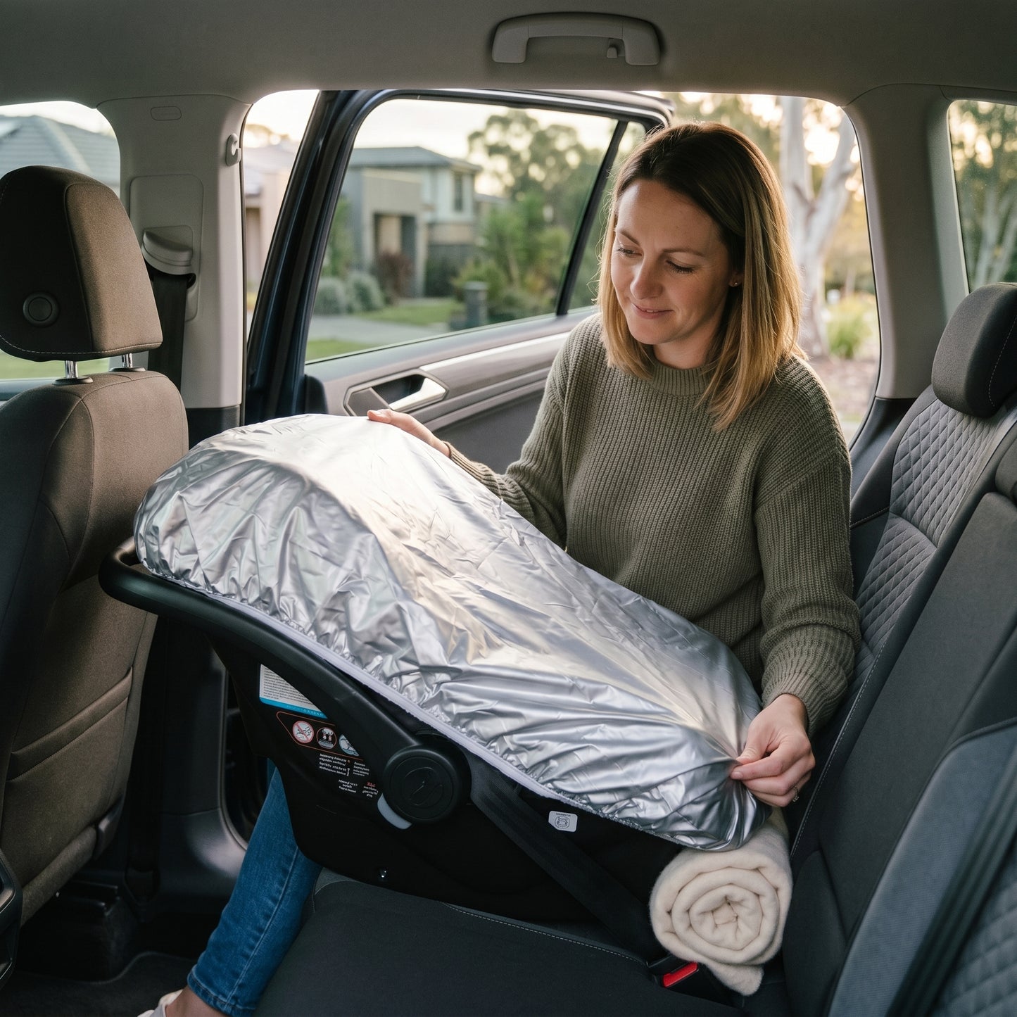 Child Car Seat Sun Protection Cover