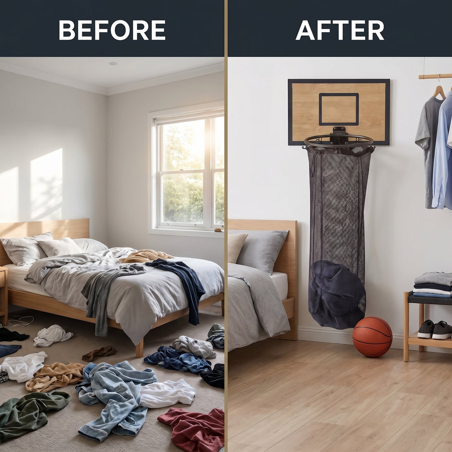 Basketball Hoop Laundry Hamper