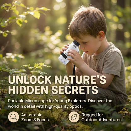 Kids Pocket Microscope with LED Light