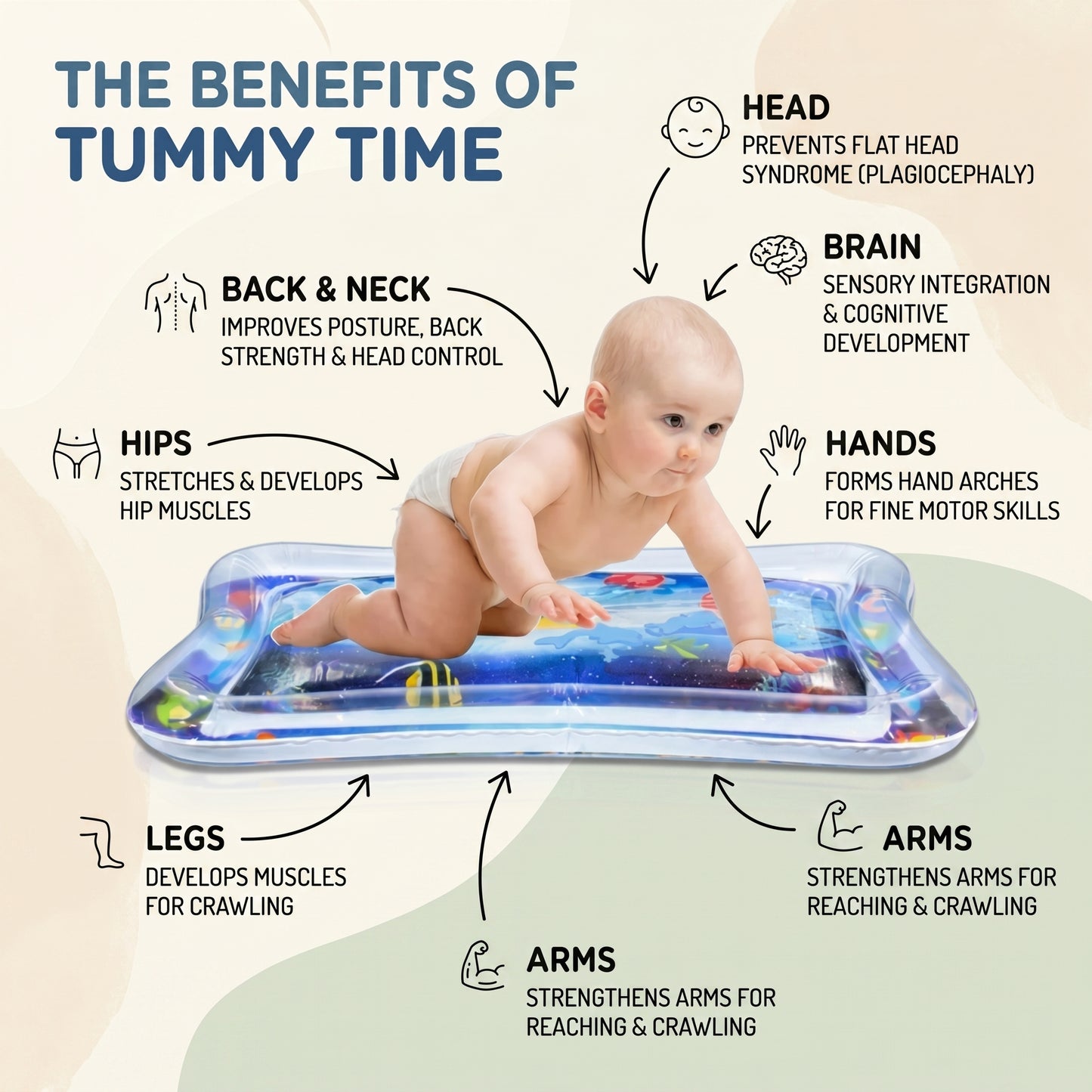 Sensory Water Play Mat for Babies