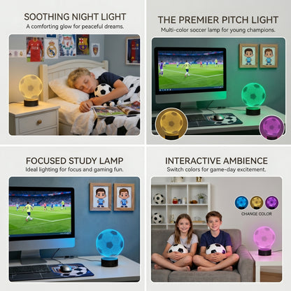 3D Soccer Night Light