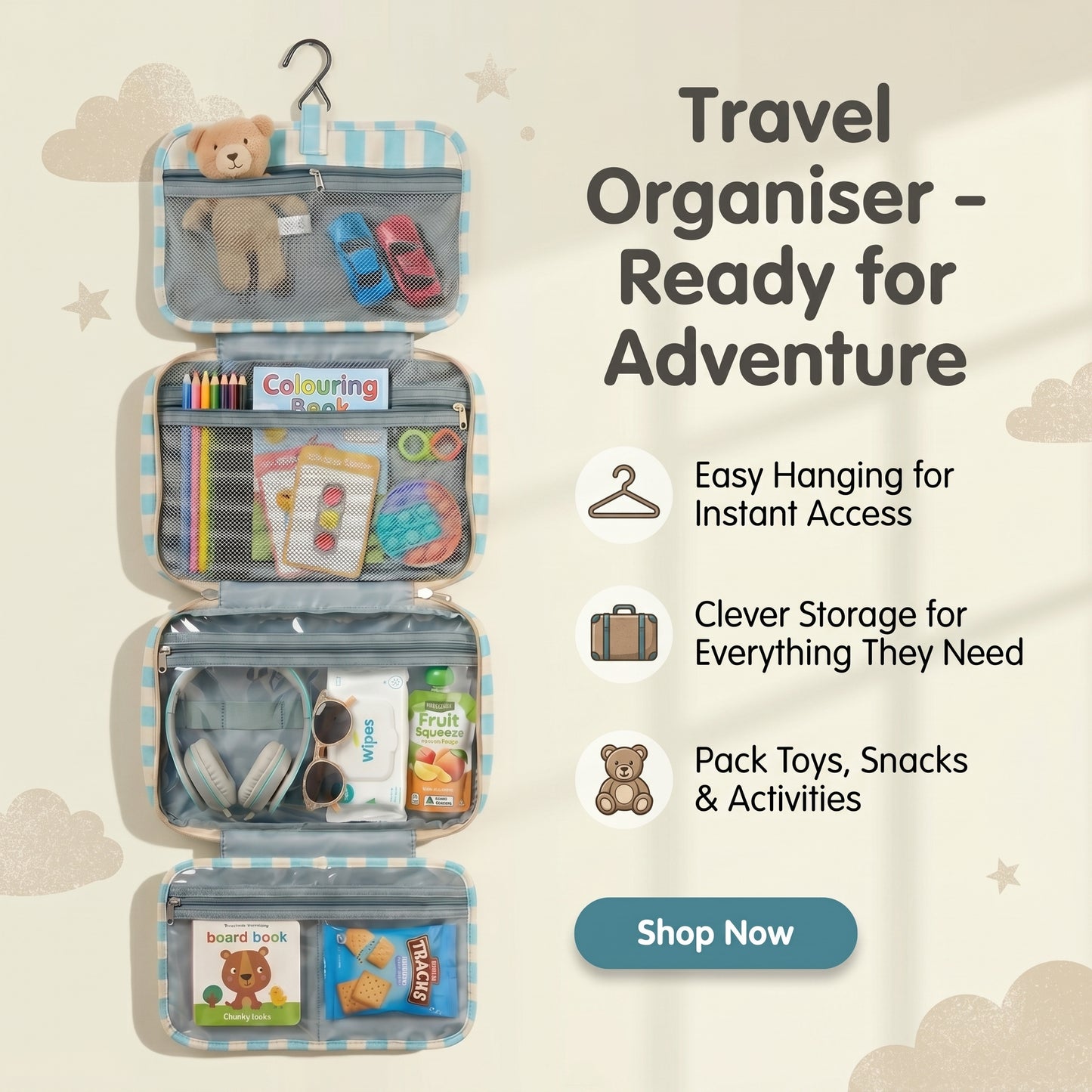 Family Travel Storage Organiser Bag