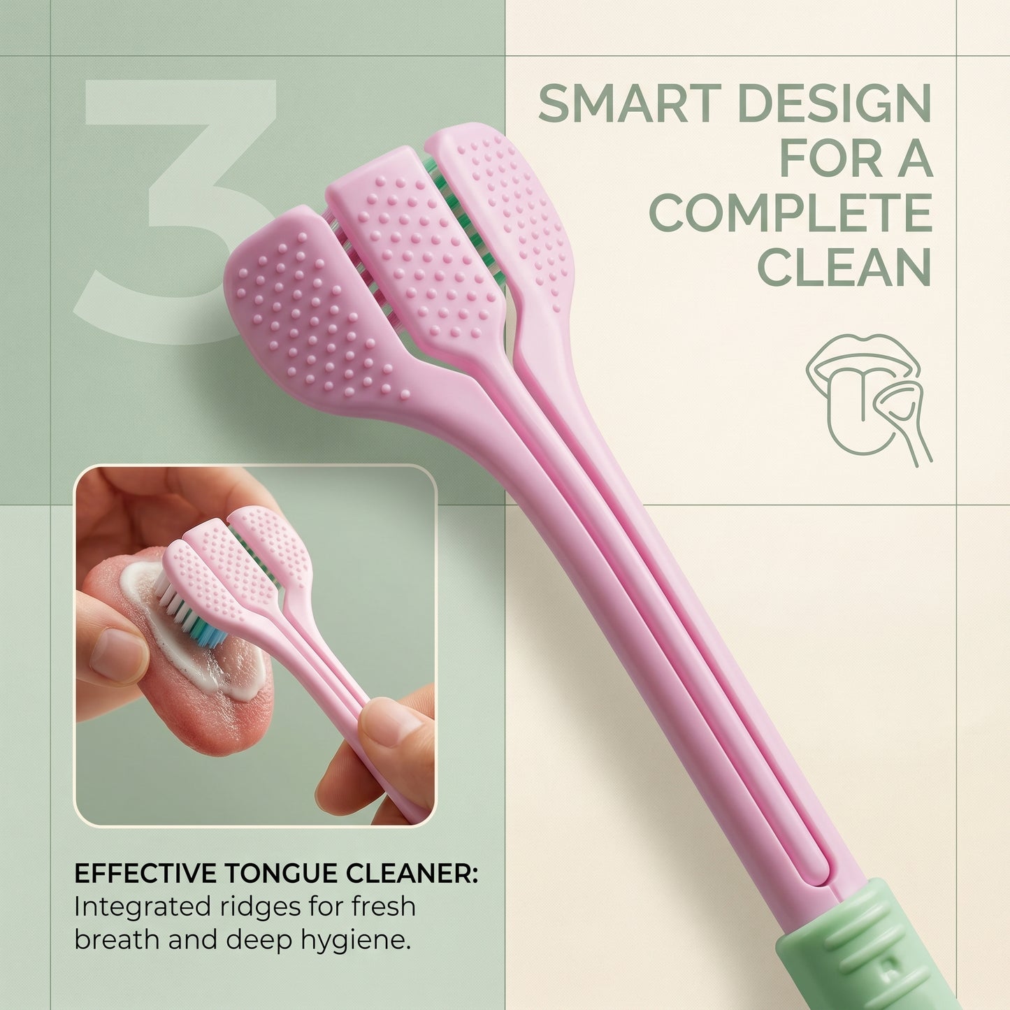 Triple Head Kids Toothbrush