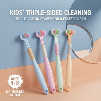 Triple Head Kids Toothbrush