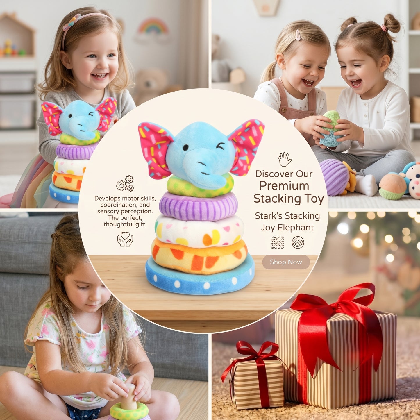 Rainbow Stacking Plush Toy