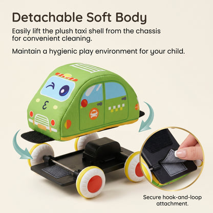 Pull Back Vehicle Plush Toy