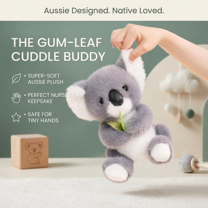 Koala Plush Toy with Leaf