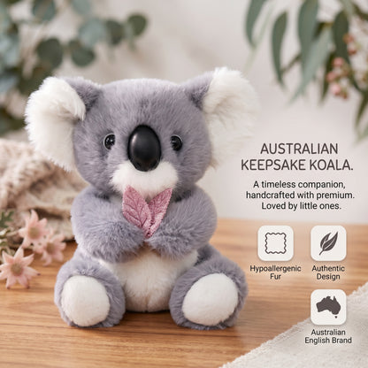 Koala Plush Toy with Leaf