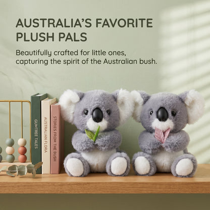 Koala Plush Toy with Leaf