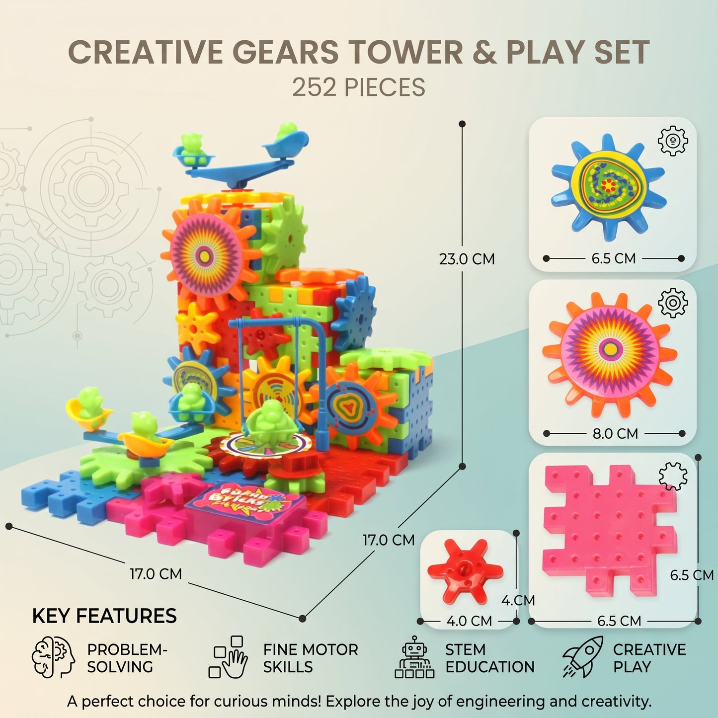 81 Piece Gear Building Set