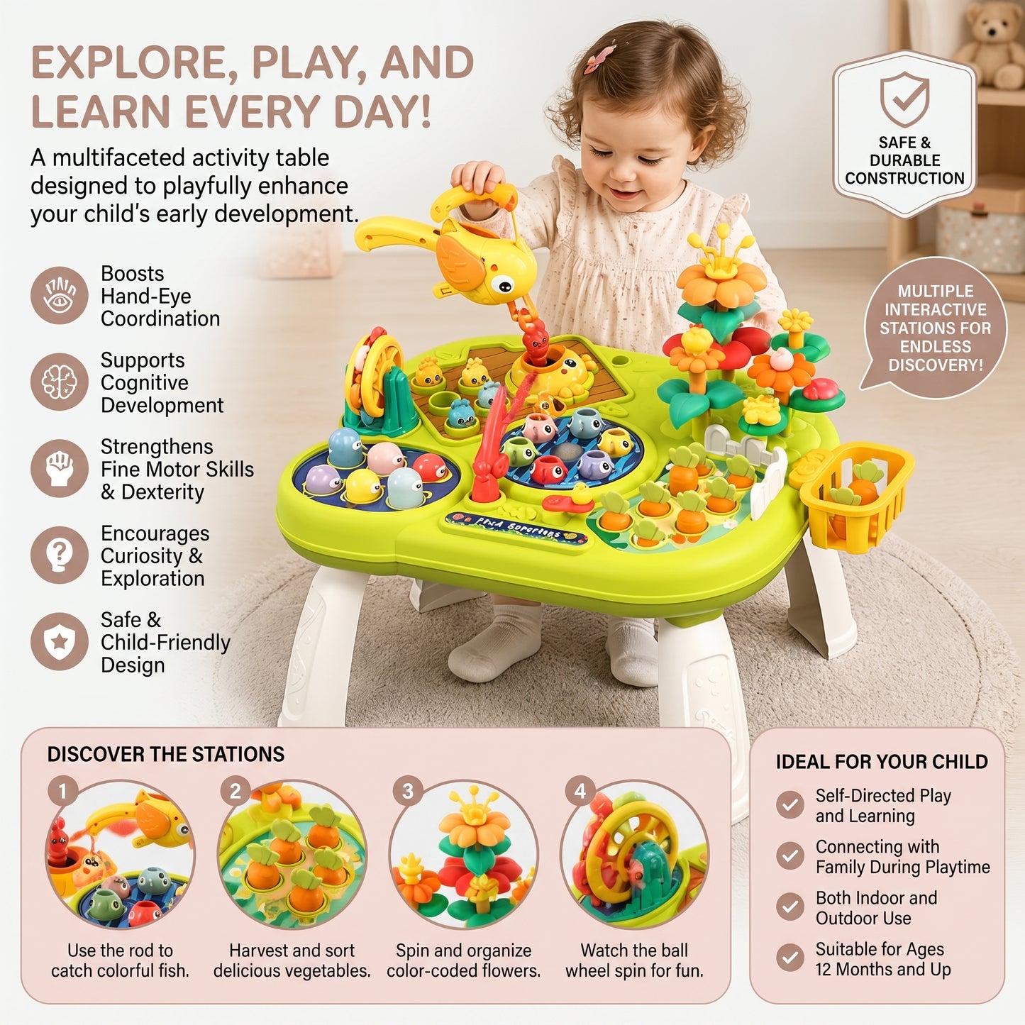 Multifunctional Kids Activity Table