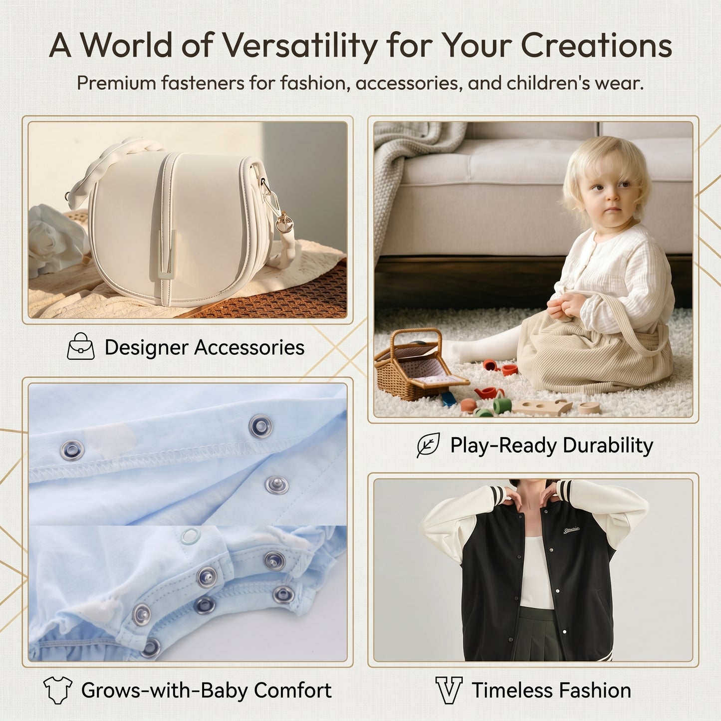 Snap Fastener Kit for Clothing and Crafts