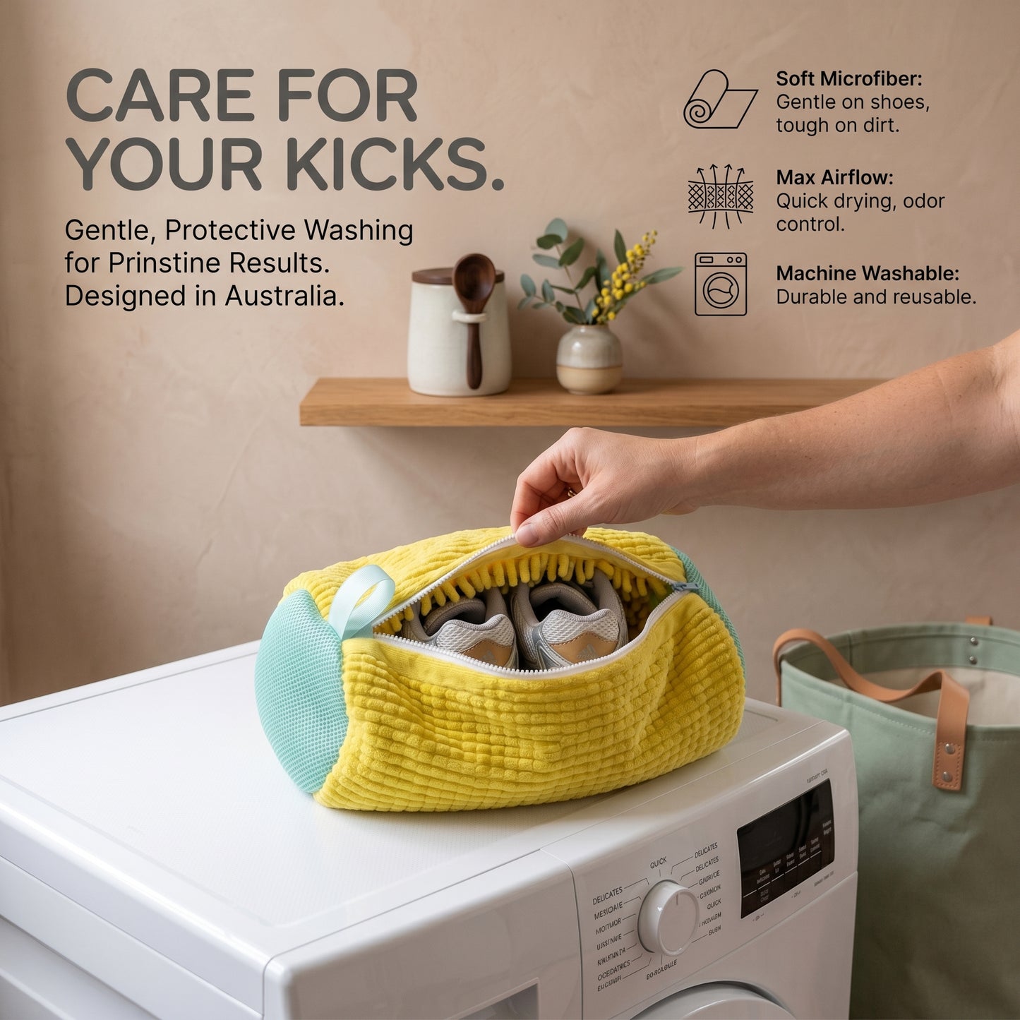 Chenille Shoe Washing Bags