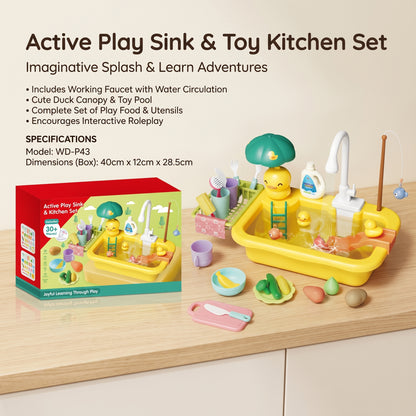 Kids Kitchen Sink Play Set