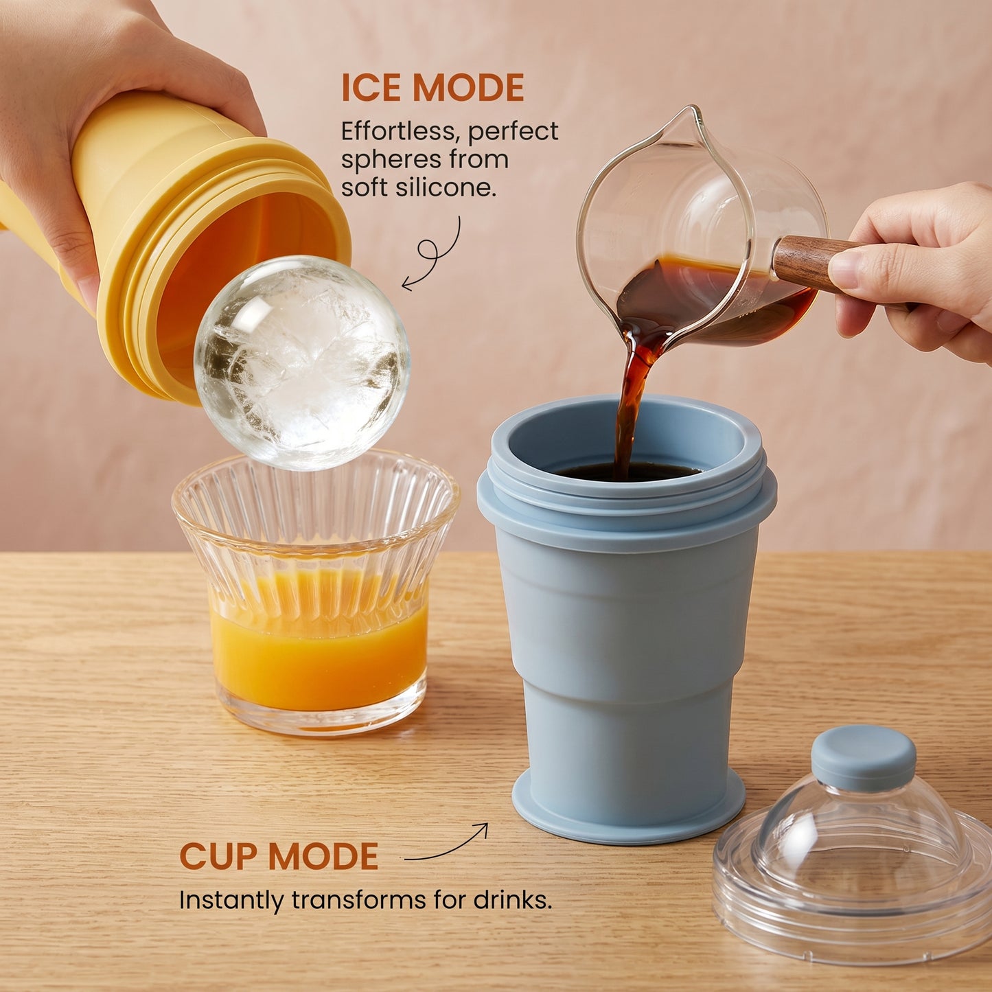 2 in 1 Ice Ball Maker Cup