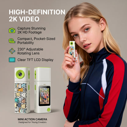 Portable Mini Digital Camera Kids 2K