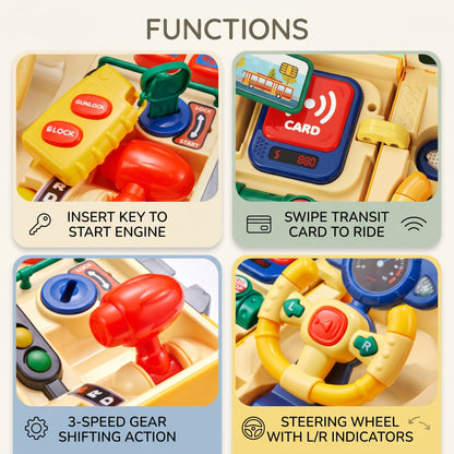 Interactive School Bus Driving Toy