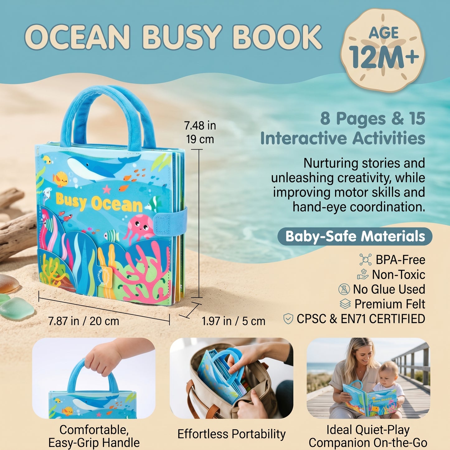 Ocean Adventure Busy Book for Toddlers