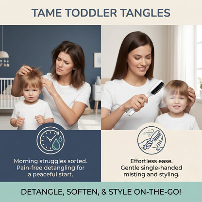 Kids Spray Hair Brush for Easy Detangling