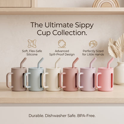 Toddler Silicone Straw Cup with Handles