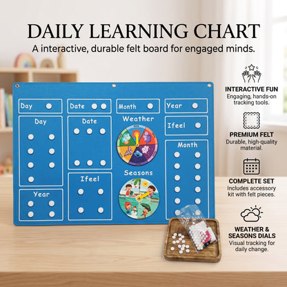 Kids Daily Calendar & Weather Learning Board