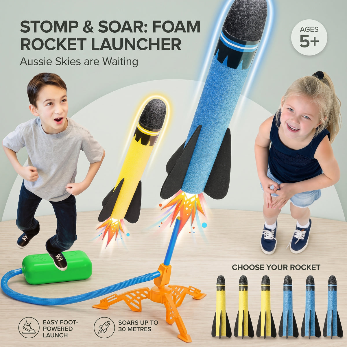 Kids Stomp Rocket Launcher Set