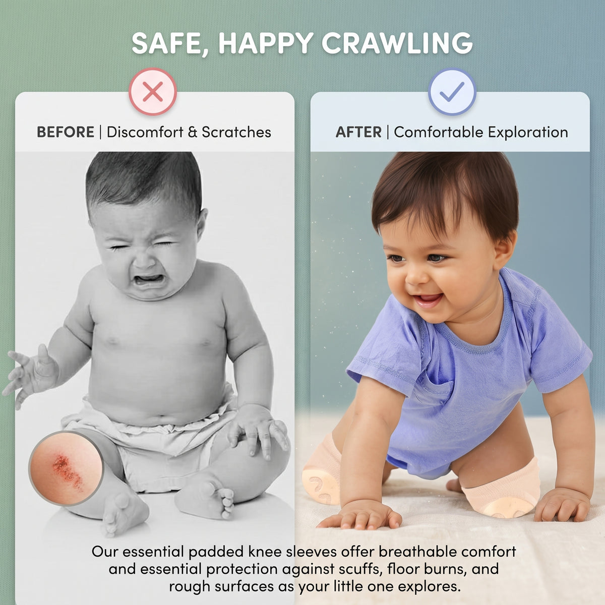 Anti Slip Baby Crawling Knee Pads