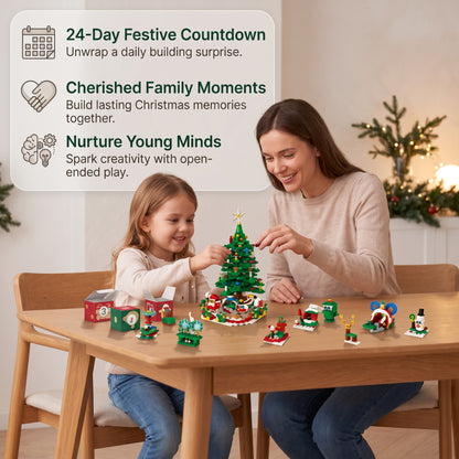 Christmas Tree Building Blocks Advent Calendar for Kids