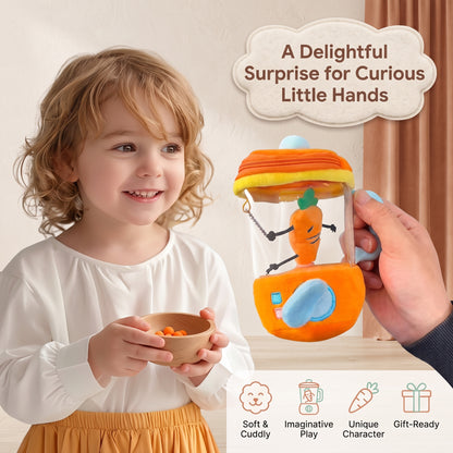 Interactive Pull-String Vegetable Blender Plush Toy